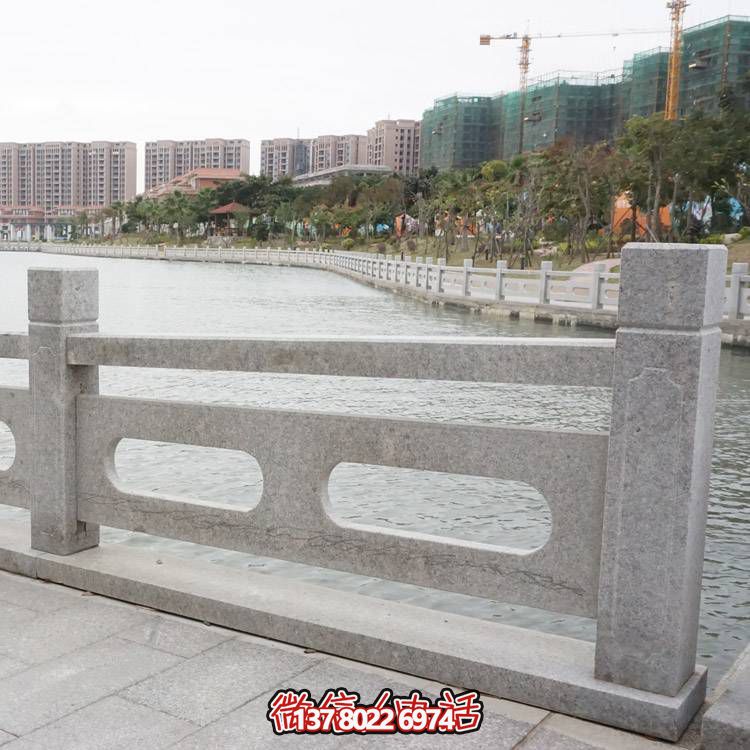 防護花崗巖石欄桿組合，完美裝飾湖邊公園